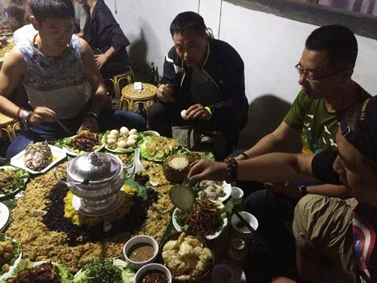 Dinner at a tea farmer's home