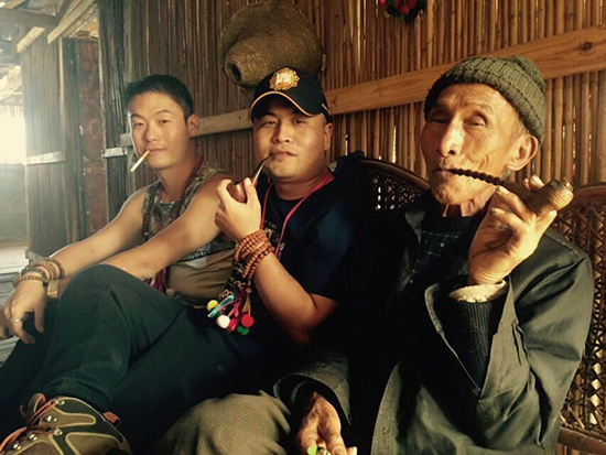 Sharing time with local tea farmers
